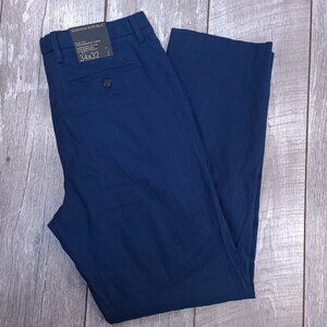 Banana Republic Pants Mens 34x32 Slim Fit Blue Performance Linen Blend Chino